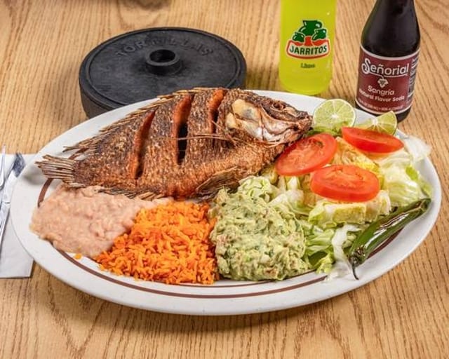 Fried Mojarra / Mojarra Frita Plate.
